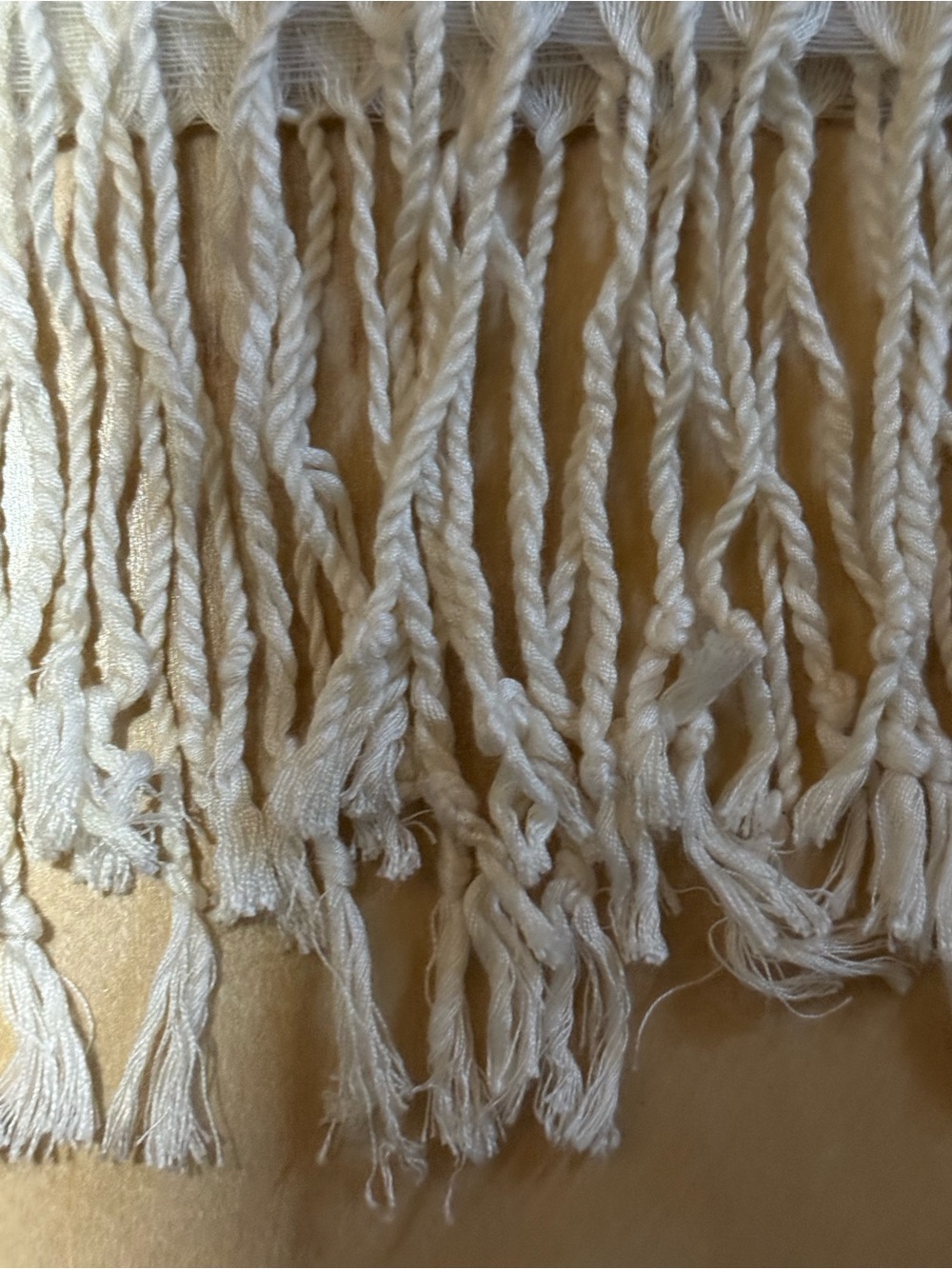 Pashmina and Silk  Soft Cream Scarf 61x28” - Picture 6 of 6